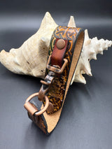 Stamped Leather Deluxe Mug Strap- Celtic