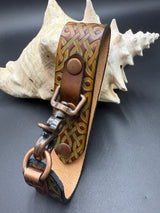 Stamped Leather Deluxe Mug Strap- Celtic