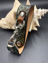 Stamped Leather Deluxe Mug Strap- Celtic