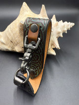 Stamped Leather Deluxe Mug Strap- Celtic