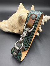 Stamped Leather Deluxe Mug Strap- Celtic