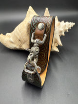 Stamped Leather Deluxe Mug Strap- Celtic