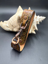 Stamped Leather Deluxe Mug Strap- Celtic
