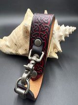 Stamped Leather Deluxe Mug Strap- Celtic