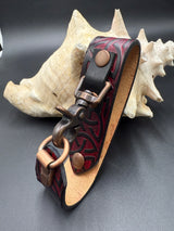 Stamped Leather Deluxe Mug Strap- Celtic