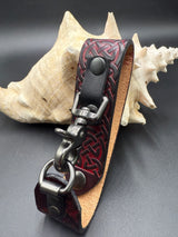 Stamped Leather Deluxe Mug Strap- Celtic