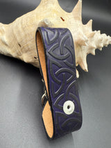 Stamped Leather Deluxe Mug Strap- Celtic