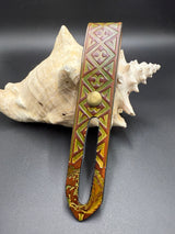 Stamped Leather Parasol Handle Harness- Celtic