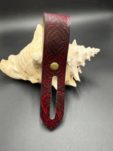 Stamped Leather Parasol Handle Harness- Celtic