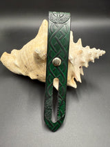 Stamped Leather Parasol Handle Harness- Celtic
