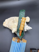 Stamped Leather Parasol Handle Harness- Celtic