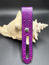 Stamped Leather Parasol Handle Harness- Celtic