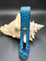 Stamped Leather Parasol Handle Harness- Celtic