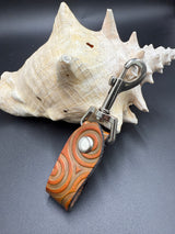 Stamped Leather Mug Strap with Belt Clip  - Nordic