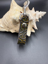 Stamped Leather Mug Strap with Belt Clip  - Celtic