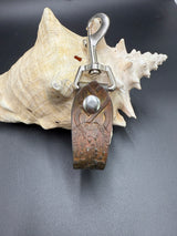 Stamped Leather Mug Strap with Belt Clip  - Celtic