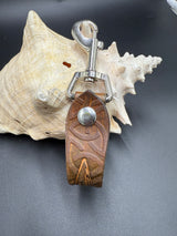 Stamped Leather Mug Strap with Belt Clip  - Celtic