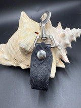 Stamped Leather Mug Strap with Belt Clip  - Nordic