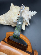 Stamped Leather Mug Strap with Belt Clip  - Dragon Scale