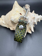 Stamped Leather Mug Strap with Belt Clip  - Celtic