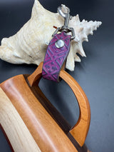 Stamped Leather Mug Strap with Belt Clip  - Nordic