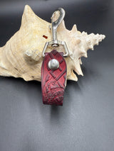 Stamped Leather Mug Strap with Belt Clip  - Tentacles