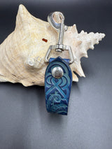 Stamped Leather Mug Strap with Belt Clip  - Celtic