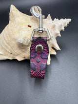 Stamped Leather Mug Strap with Belt Clip  - Celtic