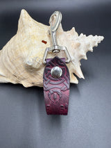 Stamped Leather Mug Strap with Belt Clip  - Cthulhu