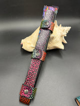 Stamped Leather Large Fan Holster - Celtic