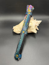 Stamped Leather Narrow Fan Large Holster - Celtic