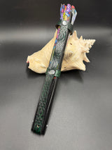 Stamped Leather Narrow Fan Large Holster - Celtic