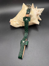 Stamped Leather Narrow Small Fan Holster - Celtic