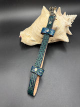 Stamped Leather Narrow Small Fan Holster - Celtic