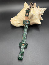 Stamped Leather Narrow Small Fan Holster - Celtic