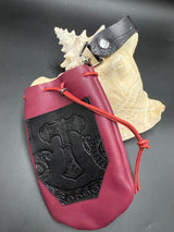 Stamp Leather Mug Strap Pouch - Thor's Hammer