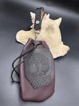 Stamp Leather Mug Strap Pouch - Celtic Tree of Life
