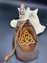 Stamp Leather Mug Strap Pouch - Celtic