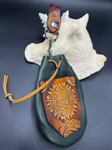 Stamp Leather Mug Strap Pouch - Tentacles