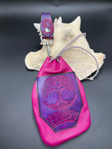 Stamp Leather Mug Strap Pouch - Celtic Tree of Life