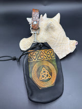 Stamp Leather Mug Strap Pouch - Celtic