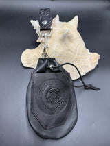 Stamp Leather Mug Strap Pouch - Skulls
