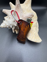 Stamped Leather Lighter Case - Floral