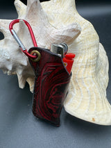 Stamped Leather Lighter Case - Skulls