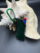 Stamped Leather Lighter Case - Floral