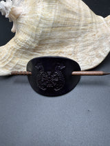 Stamped Leather Hair Barrette - Nordic