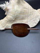 Stamped Leather Hair Barrette - Dragon Medieval 1.0