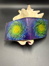 Stamped Leather Bifold Wallet - Lettuce