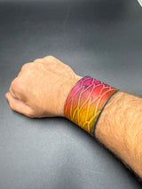 Stamped Leather Bracelet - 1 1/2 Dragon Scale