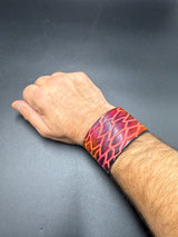 Stamped Leather Bracelet - 1 1/2 Dragon Scale